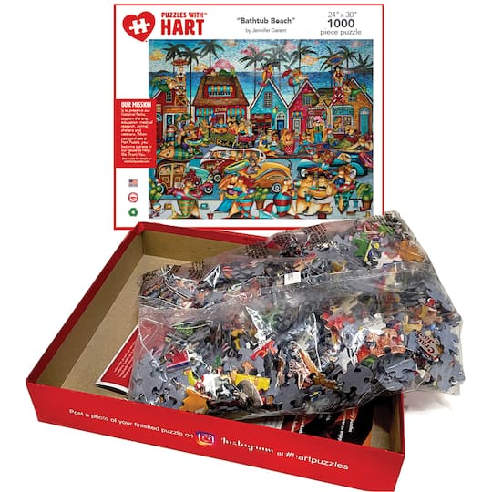 Hart Puzzles Bathtub Beach by Jennifer Garant 1,000 Piece Jigsaw Puzzle